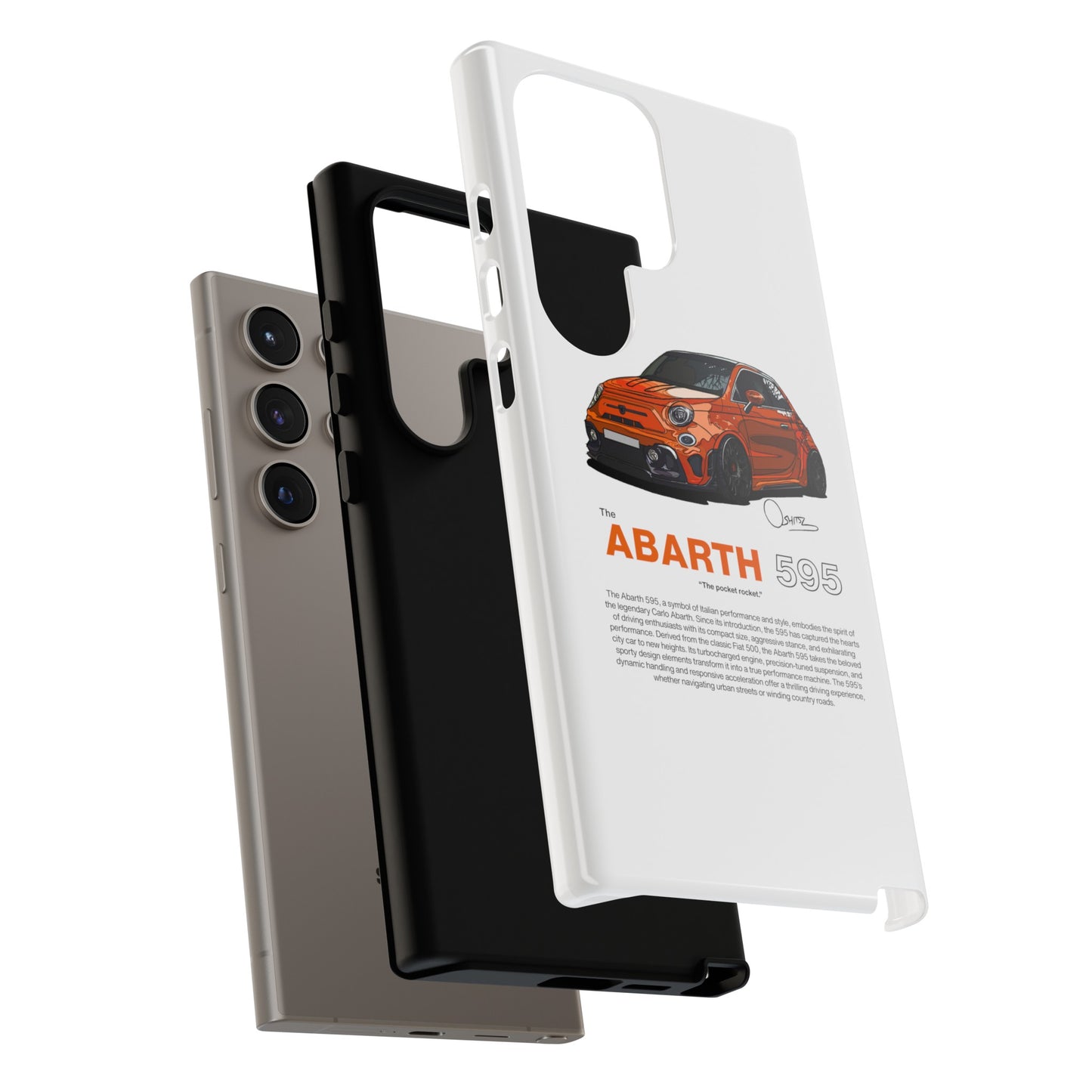 Orange Abarth 595 phone case | RevShitsz