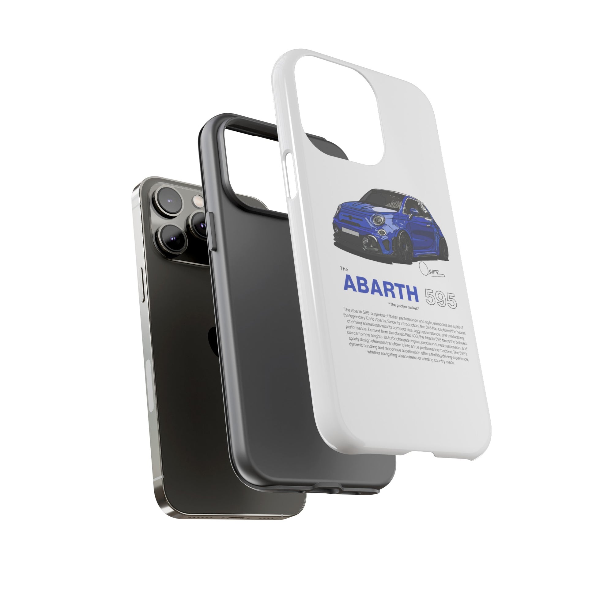 Blue Abarth 595 phone case | RevShitsz