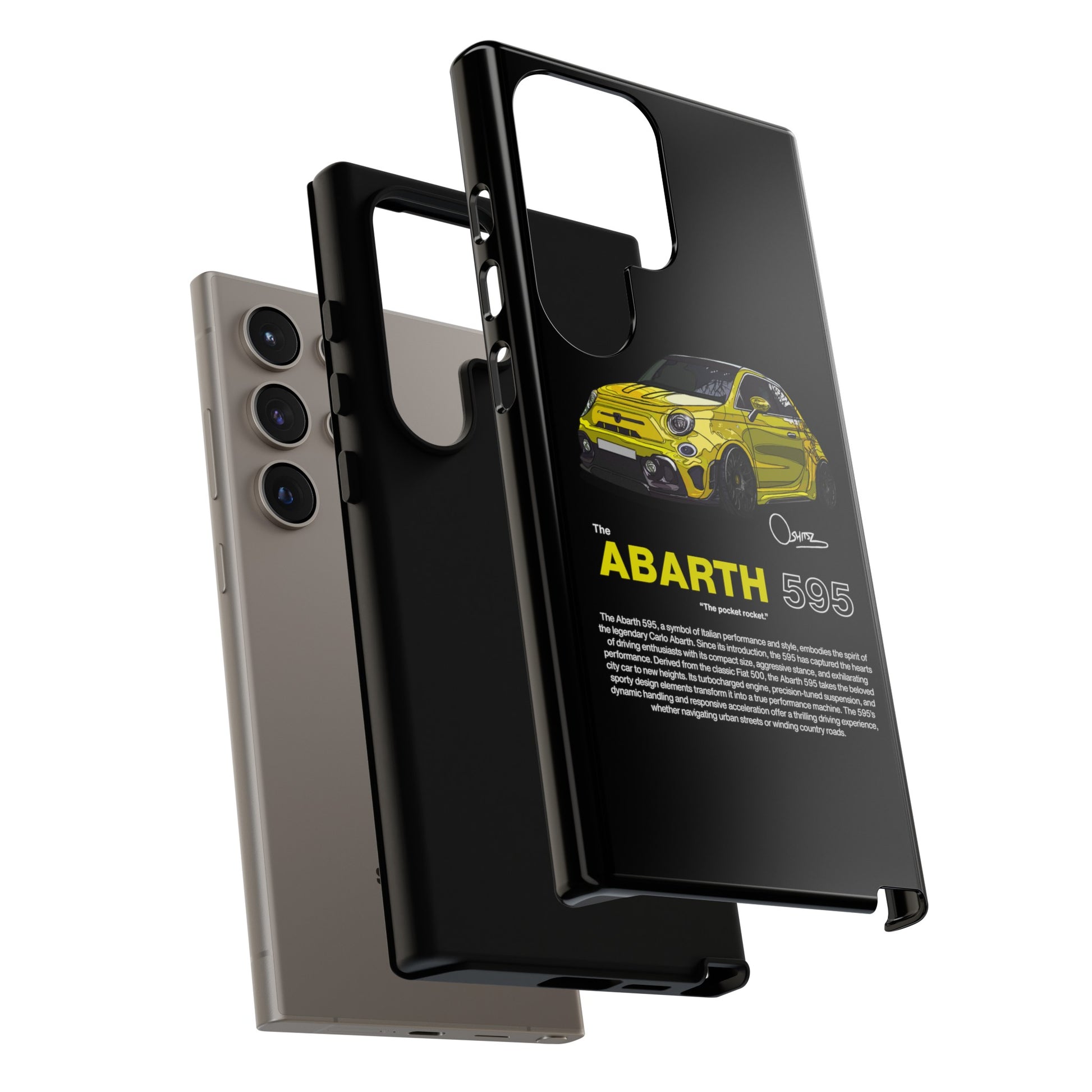 Yellow Abarth 595 phone case | RevShitsz