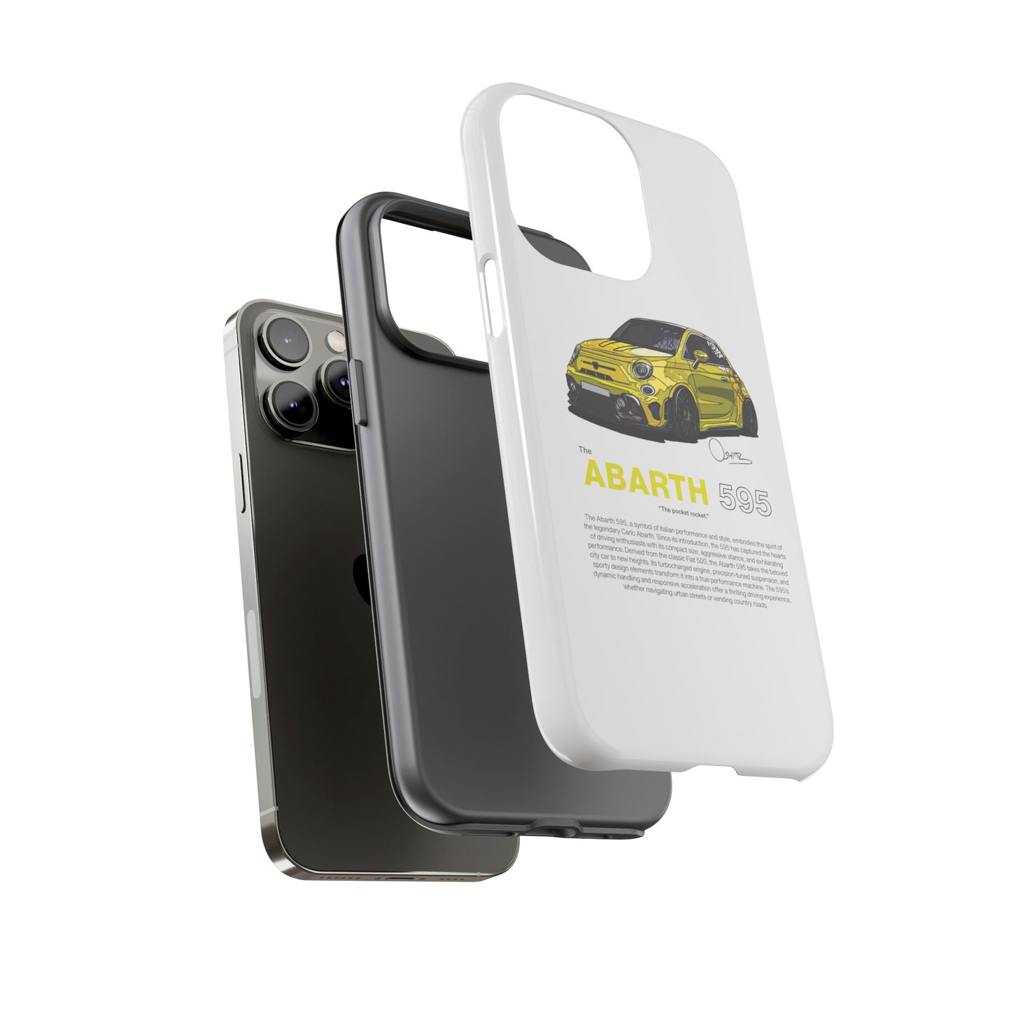 Yellow Abarth 595 phone case | RevShitsz