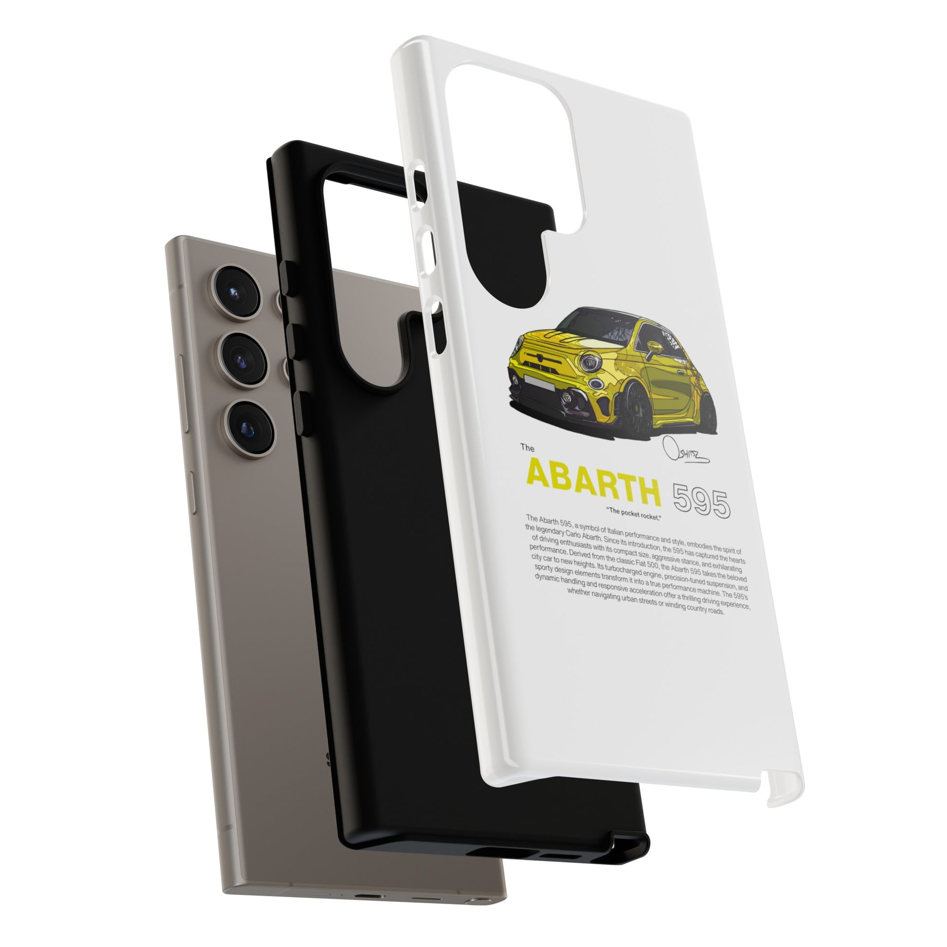 Yellow Abarth 595 phone case | RevShitsz