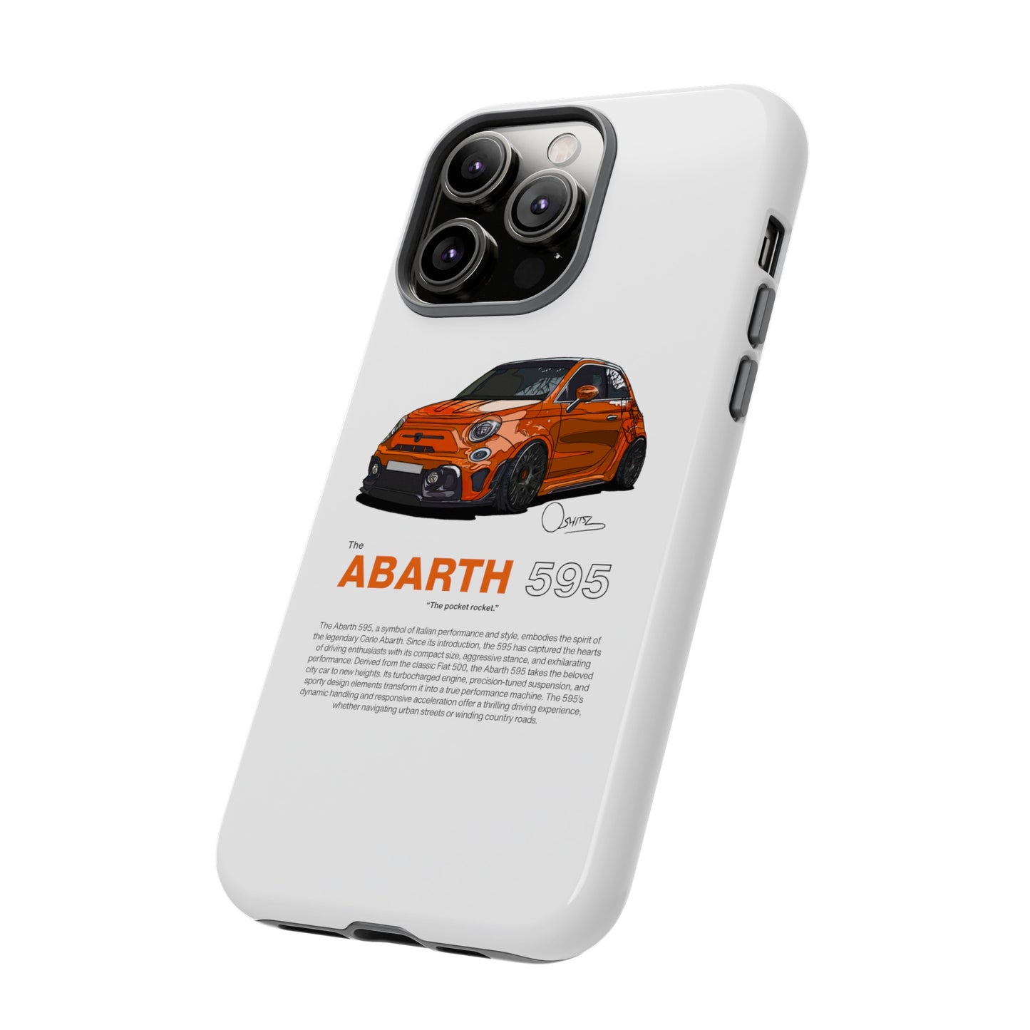 Orange Abarth 595 phone case | RevShitsz