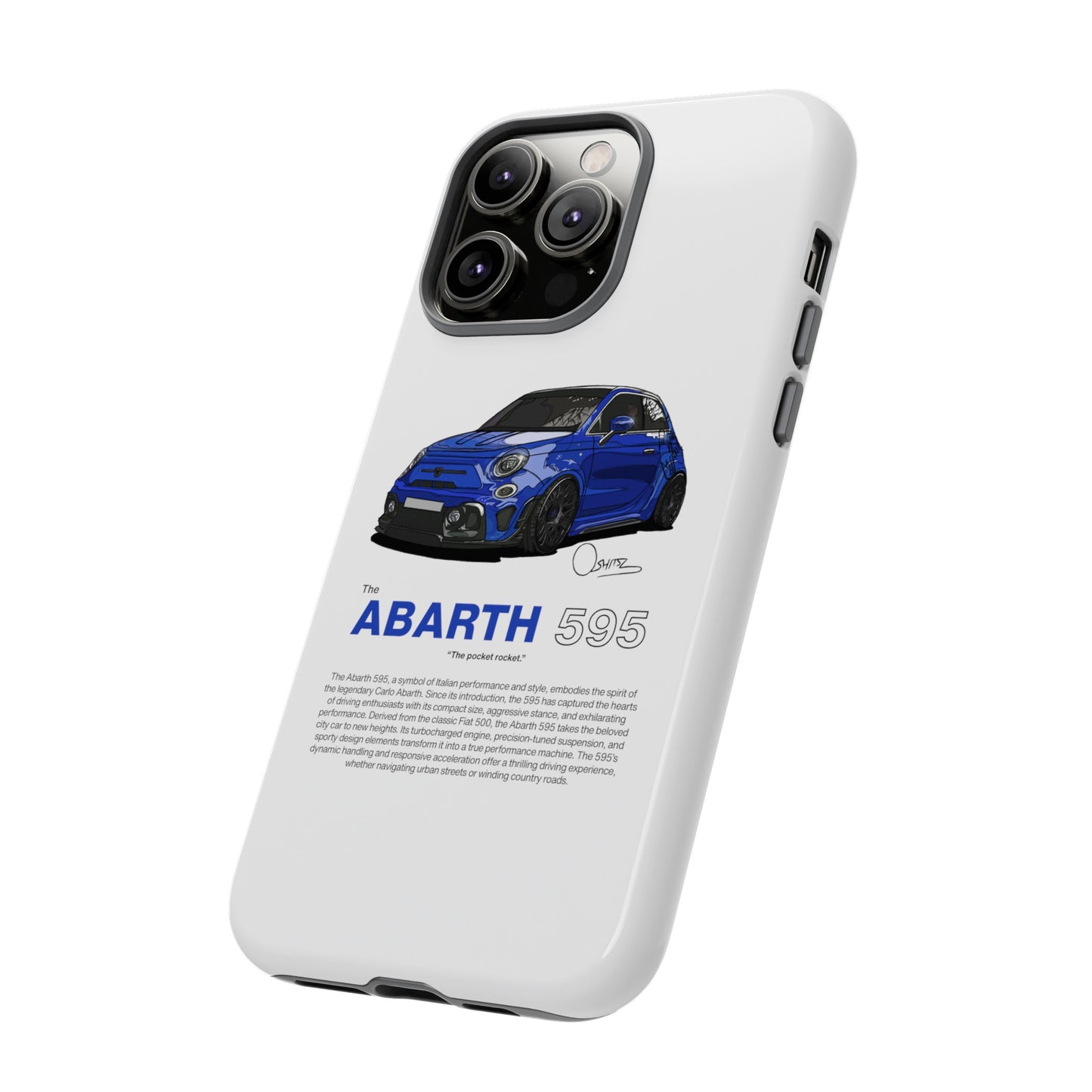 Blue Abarth 595 phone case | RevShitsz