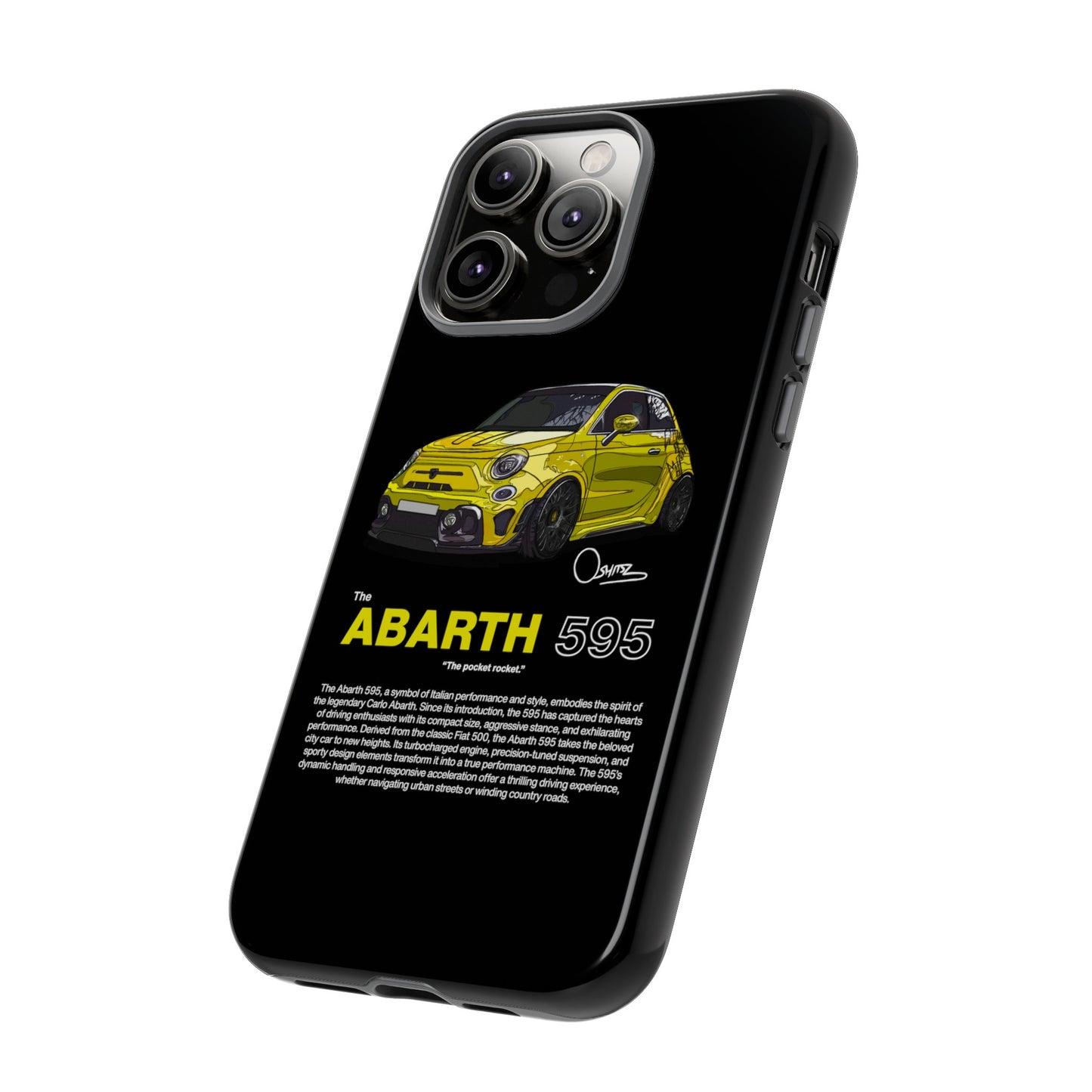 Yellow Abarth 595 phone case | RevShitsz