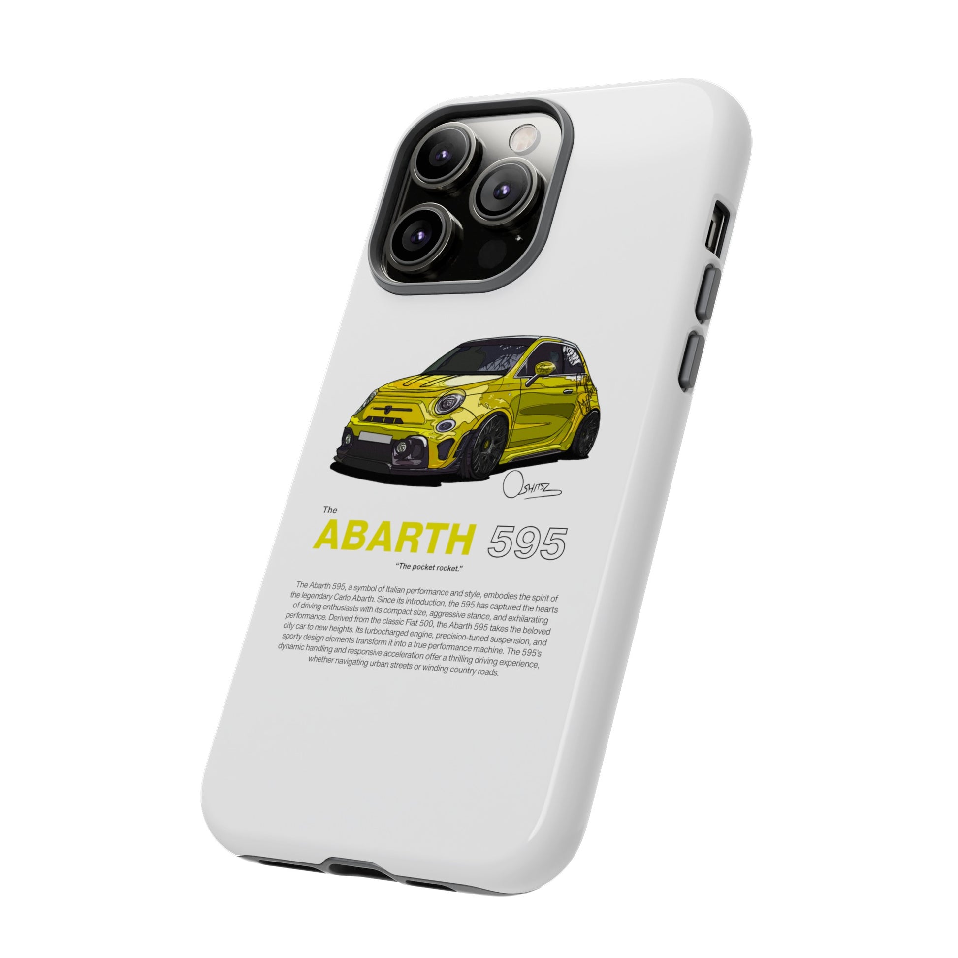 Yellow Abarth 595 phone case | RevShitsz