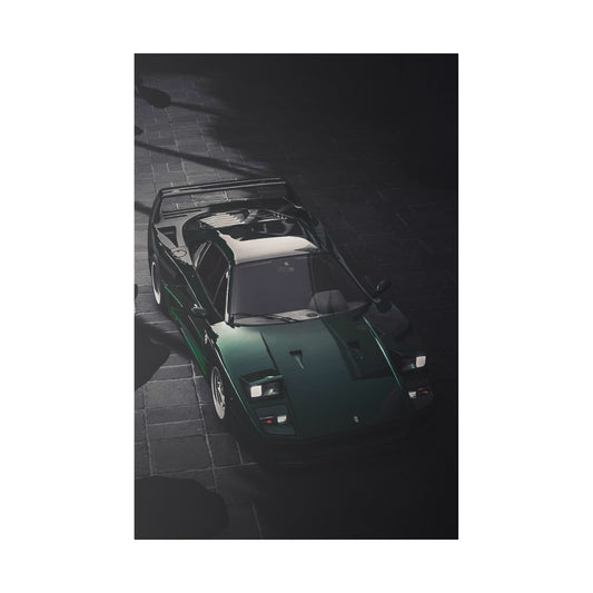 Green F40 - Vertical Canvas